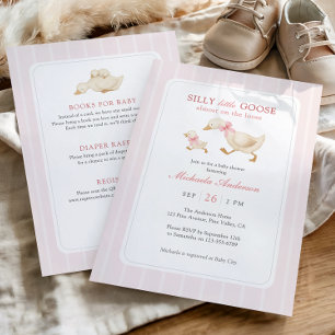 Invitation Folle oie presque en liberté Baby Shower