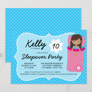 Invitation foncée bleue d'anniversaire de partie