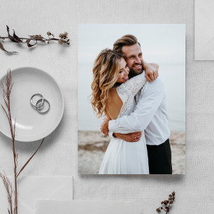 Invitation Fond de photo pour mariage sur vélin et acrylique