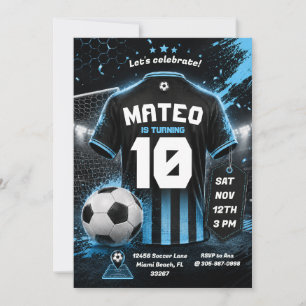 Invitation Fond d'invitation d'anniversaire de maillot de foo
