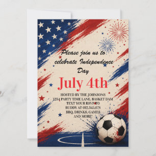 Invitation Fond pour le Jour de l'Indépendance pour le footba