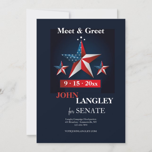 Invitation Fondation politique American Stars (Devant)