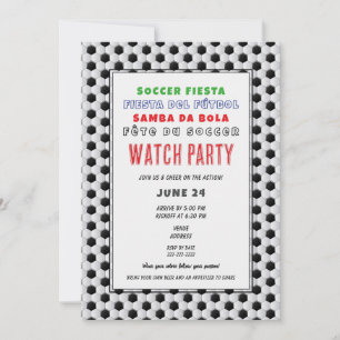 Invitation Foot Futbol Bola 2026 BYOB Soirée de diffusion