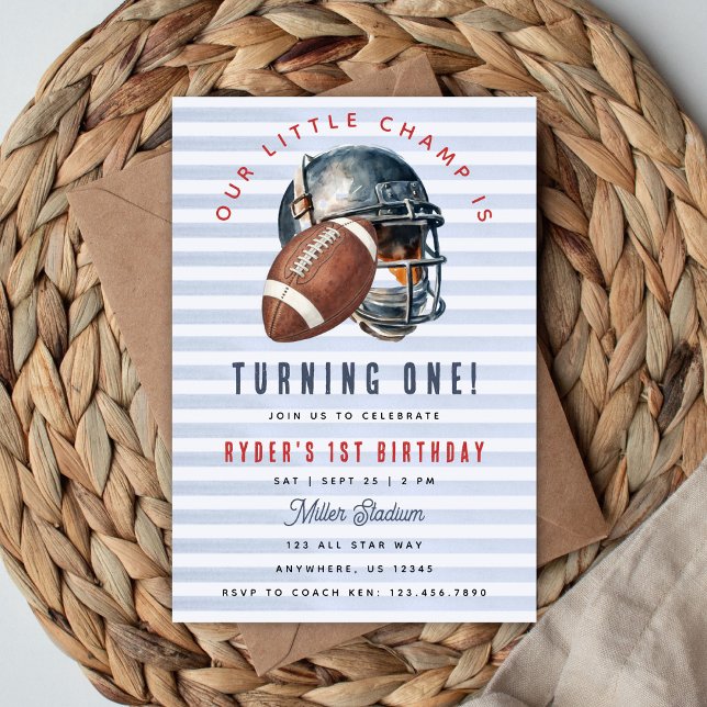 Invitation Football 1er anniversaire (Créateur téléchargé)