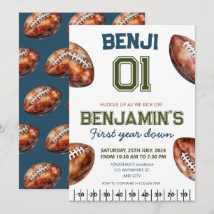 Invitation Football 1ère année de bas de football