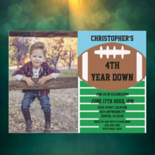 Invitation Football 4e année de bas anniversaire