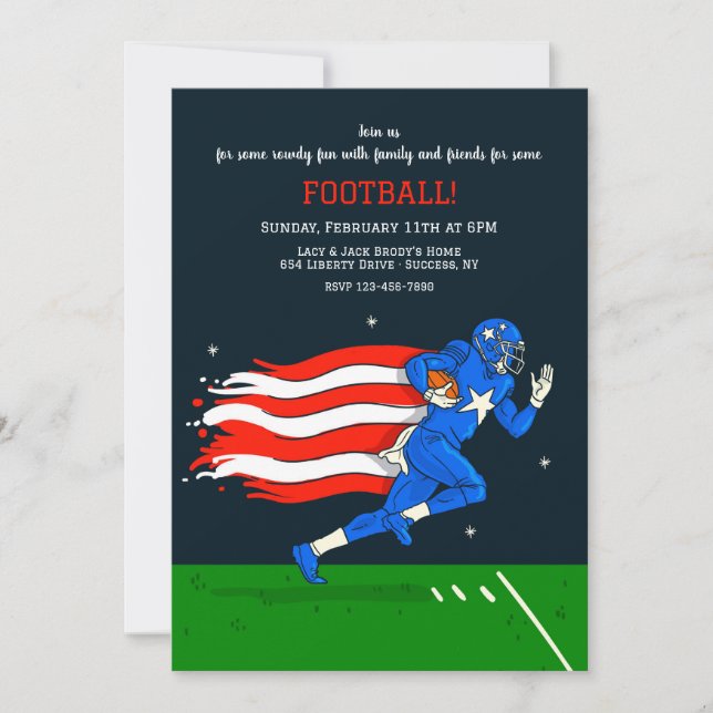 Invitation Football américain (Devant)
