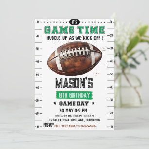 Invitation Football américain Anniversaire