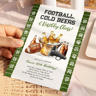 Invitation Football Américain & Bières Anniversaire Adulte