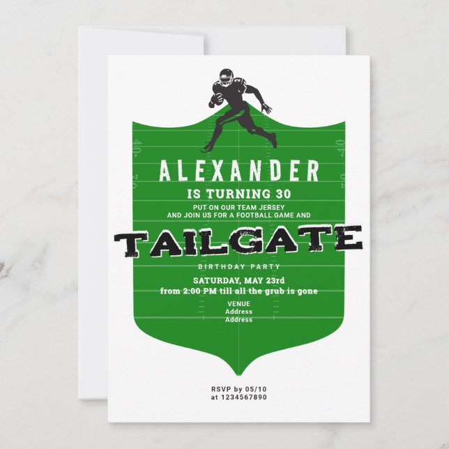Invitation Football & Amis Tailgate Grill & Chill Anniversair (Devant)