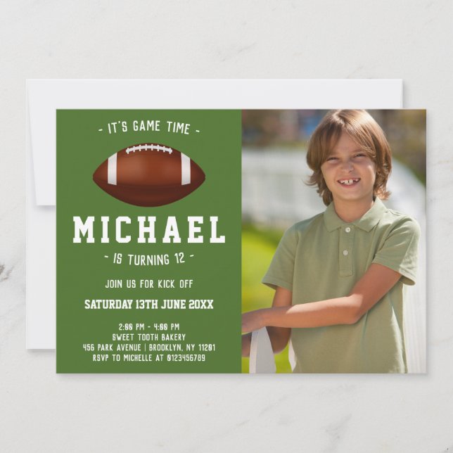 Invitation Football Anniversaire (Devant)