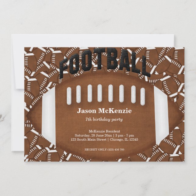 Invitation Football Anniversaire (Devant)
