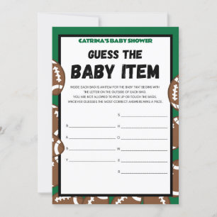 Invitation Football Baby shower Jeu, Soccer - Nom modifiable,
