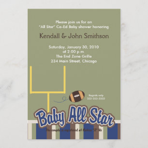 Invitation FOOTBALL Baby Toutes les étoiles Baby shower Invit