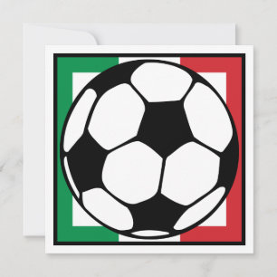 Invitation football. carré italien. ballon de football.
