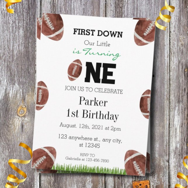 Invitation Football de première année (Créateur téléchargé)