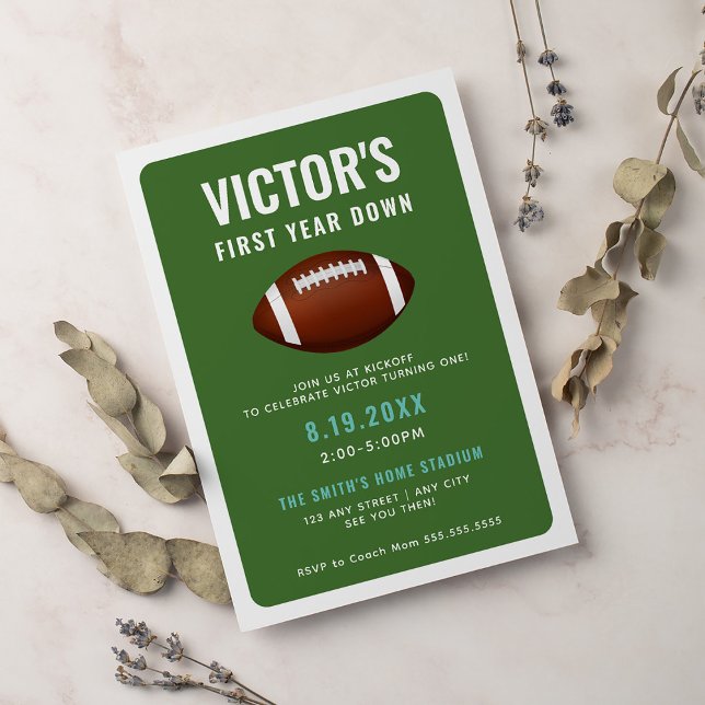 Invitation Football de première année | 1er anniversaire (Créateur téléchargé)
