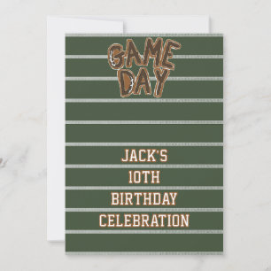 Invitation Football du jour de match 
