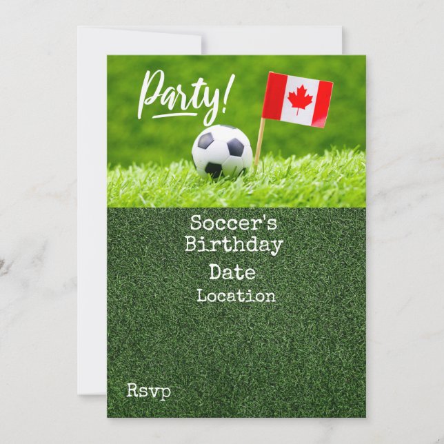 Invitation Football Enregistrer la date pour le Canada (Devant)