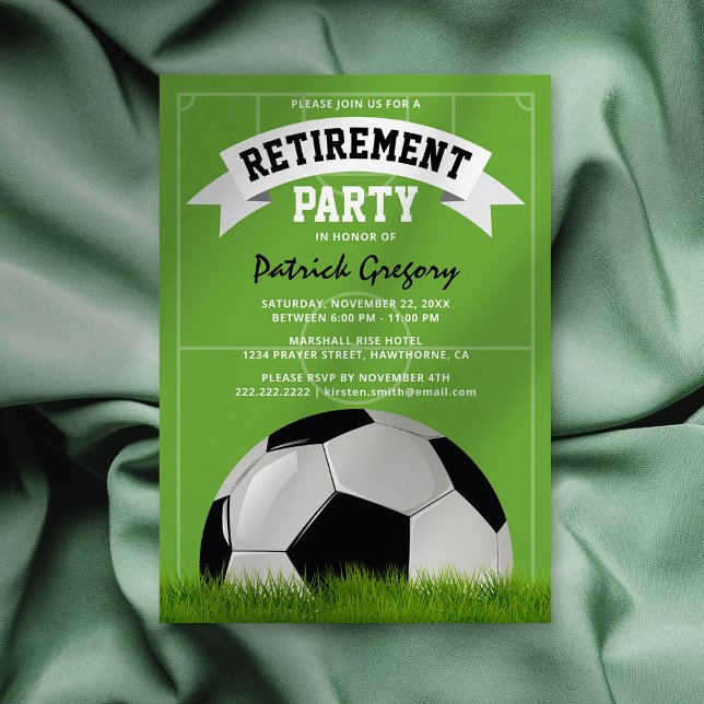 Invitation Football entraîneur Parti de retraite (Créateur téléchargé)