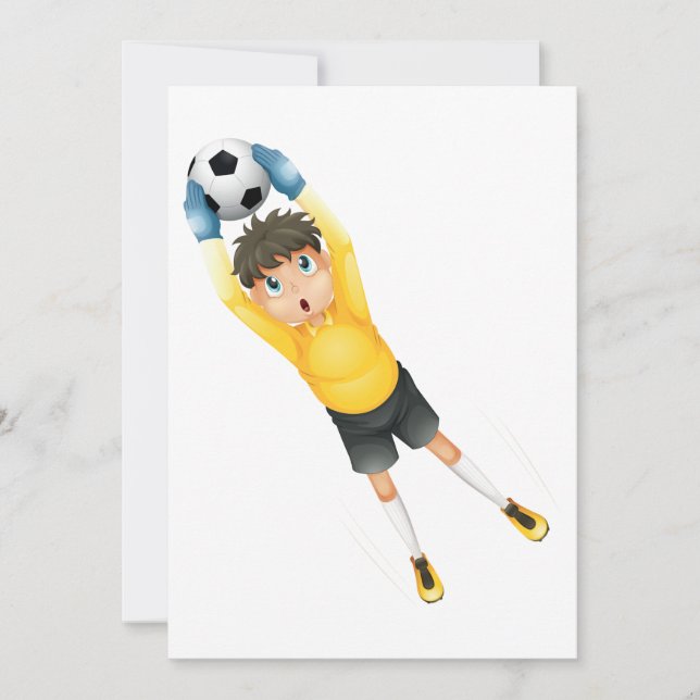 Invitation Football Goalie (Devant)