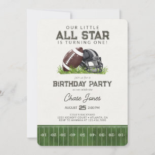 Invitation Football Little All Star Baller Anniversaire