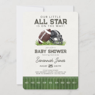 Invitation Football Little All Star Baller Baby shower