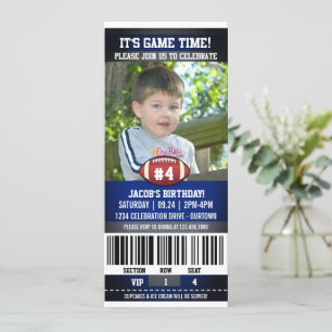 Invitation Football Modèle photo d'anniversaire