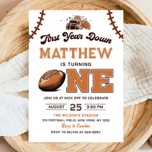 Invitation Football première année bas 1er anniversaire Invit