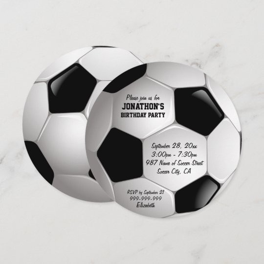 Invitation Football Soccer Ball Anniversaire Zazzle Ca