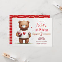 Football Teddy Bear Valentine's 1er anniversaire