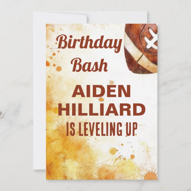 Invitation Football Thème Anniversaire (Devant)