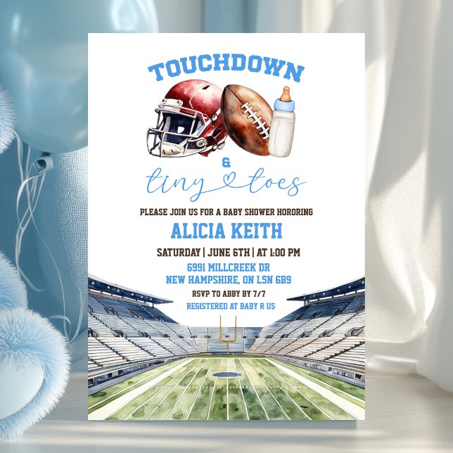 Invitation Football Theme Boy Baby Shower (Créateur téléchargé)
