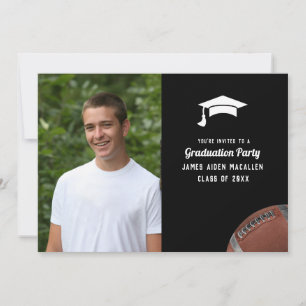 Invitation Football Thème Graduation Party