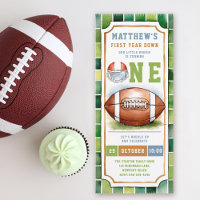 Football Ticket Sports Thème Cute Boy 1er Annivers