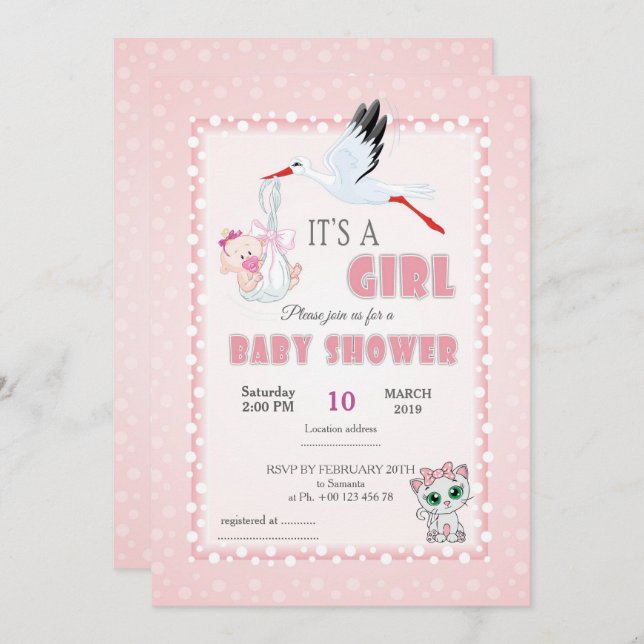 invitation for baby shower, it is a boy (Front/Back)
