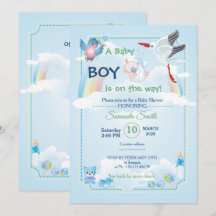 invitation for baby shower, it is a boy
