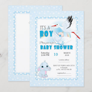 invitation for baby shower, it is a boy