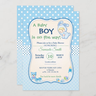 invitation for baby shower, it is a boy