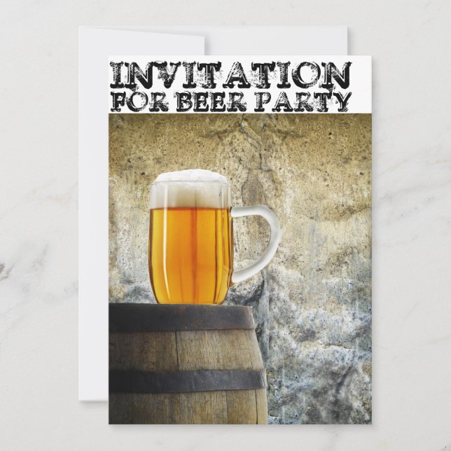 INVITATION FOR BEER PARTY (Front)