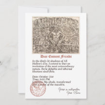 Invitation for Halloween's ethereal libations