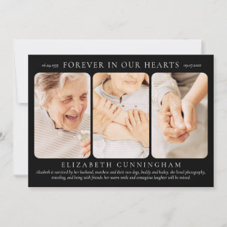 Invitation For Her Forever in our Hearts Modern Simple Photo