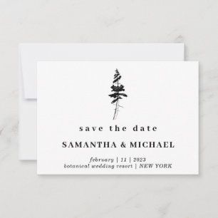 Invitation Forest Pine tree Indie Rustic Enregistrer la date