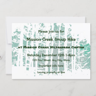 Invitation Forest Wilderness Outdoor Park Group Hike Event