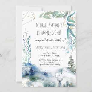 Invitation Forêt Bois Anniversaire