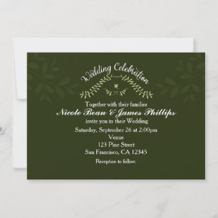 Invitation Forêt botanique verte Mariage rustique Tout événem