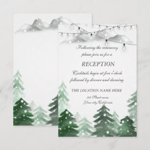 Invitation Forêt de bois,Guirlande lumineuse, Réception de ma