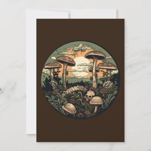 Invitation Forêt de champignons punk (Devant)