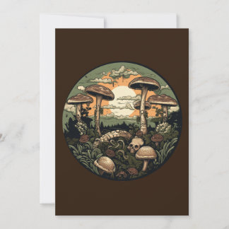 Invitation Forêt de champignons punk