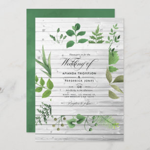 Invitation Forêt de forêt verte Mariage rustique Photo